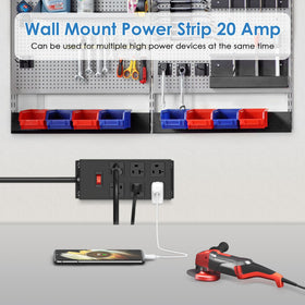JUNNUJ built-in 20A circuit breaker reset switch showing easy overload protection