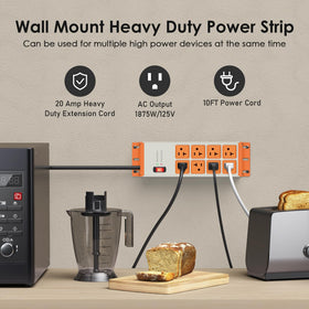 JUNNUJ close-up of resettable 20A circuit breaker and power switch protecting equipment