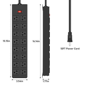 JUNNUJ close-up showing wide outlet spacing that fits large adapters without blocking