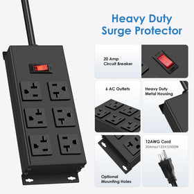 JUNNUJ close-up of sockets with wide spacing showing benefit of accommodating large plugs