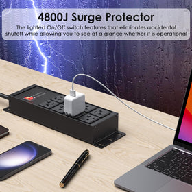 JUNNUJ mounted on workbench in garage benefit: keeps workspace organized and secure