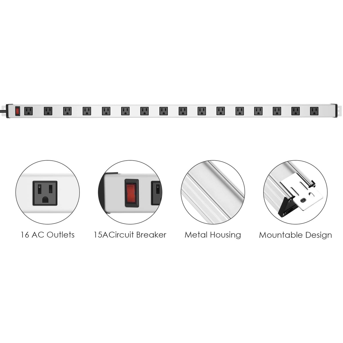 JUNNUJ close-up of wide spaced outlets preventing plug crowding and improving fit benefit