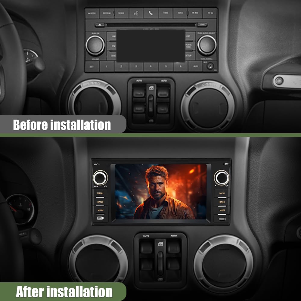 Junsun 4Core 7-inch touchscreen provides responsive CarPlay control.