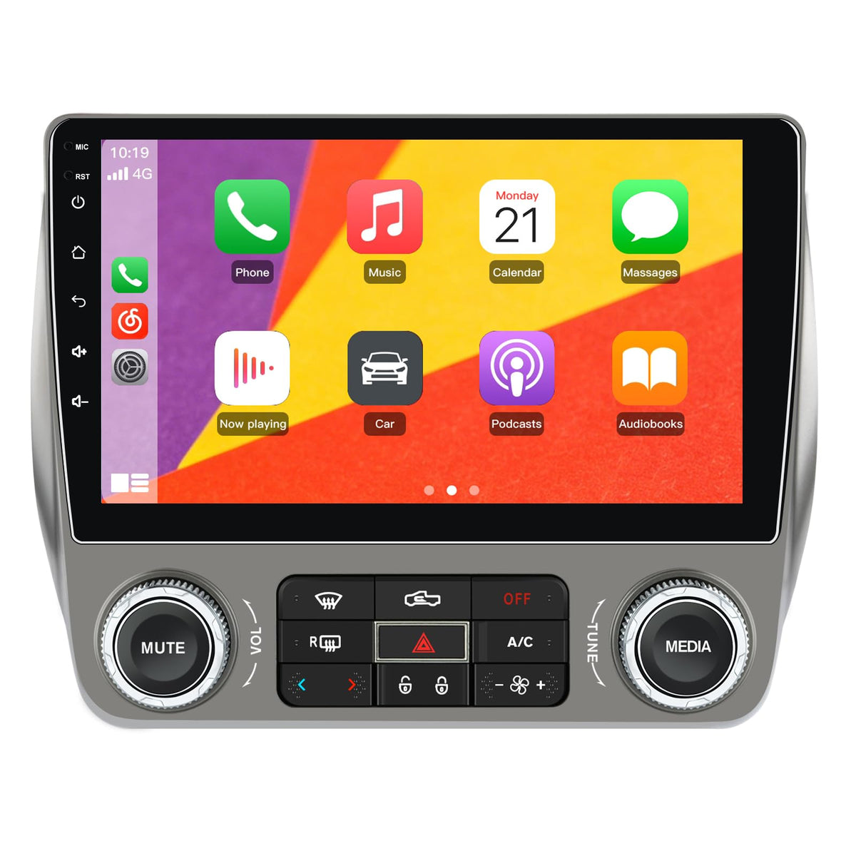 Junsun 5G WiFi car radio on Camaro dash for fast updates and smooth navigation.