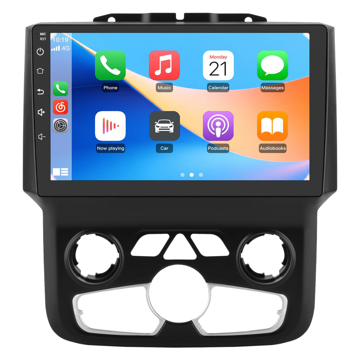 Junsun 5G WiFi car radio front panel view for Dodge Ram 2013–2019, enhanced infotainment.
