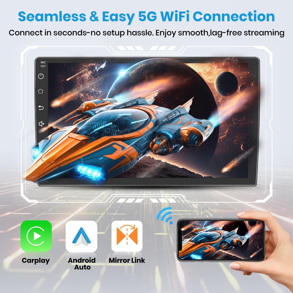 Junsun Bluetooth 5.0 for hands-free calls and streaming.