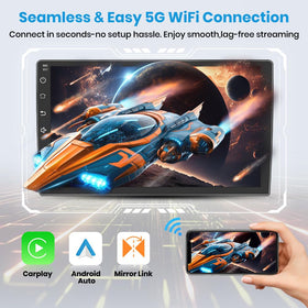 Junsun Bluetooth 5.0 for hands-free calls and streaming.