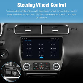 Junsun Camaro retains factory controls with Bluetooth and FM/AM radio access.