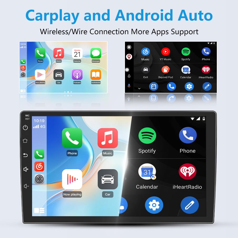 Junsun screen mirroring for Dodge Ram, cast phone media to the 9-inch display.
