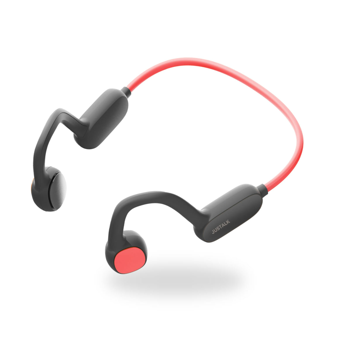 JusTalk open-ear air-conduction design for safe, comfortable listening during play.