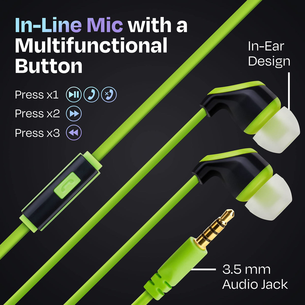 JustJamz earbuds with microphone enable clear calls during lessons