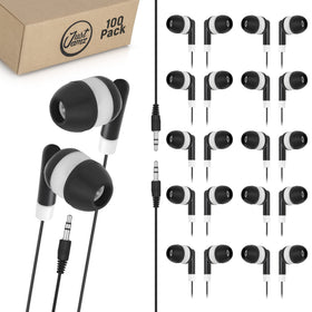 JustJamz front packaging showing bulk earbuds for easy classroom distribution and savings