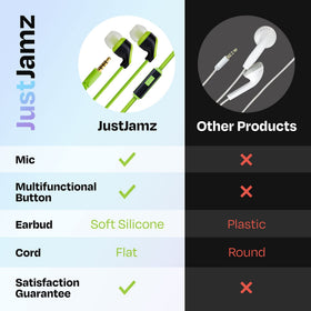 JustJamz multi-color variety helps assign earbuds quickly