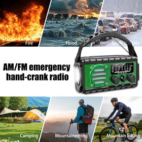 Juvihuxy in a camping scene powering devices and broadcasting weather alerts