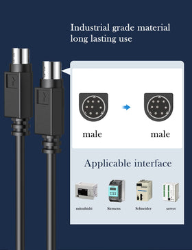 JUXINICE close-up of 8-pin male connector highlighting precision pins and secure fit