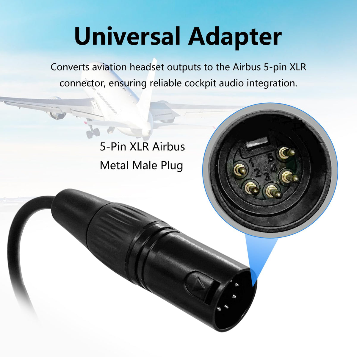 JUYODE dual GA jacks close-up highlighting microphone and headphone fit