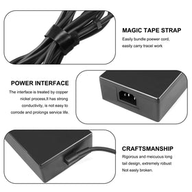 JUYOON label and specifications close-up showing 20V 9A 180W rating for safety