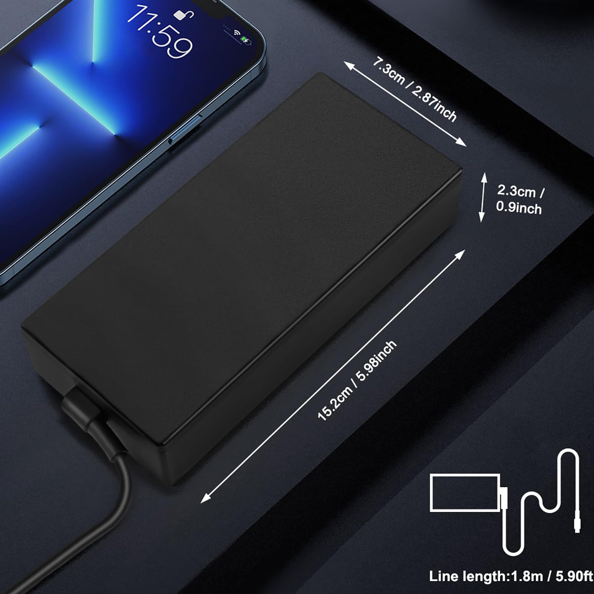 JUYOON adapter on a desk with laptop and accessories showing convenient compatibility