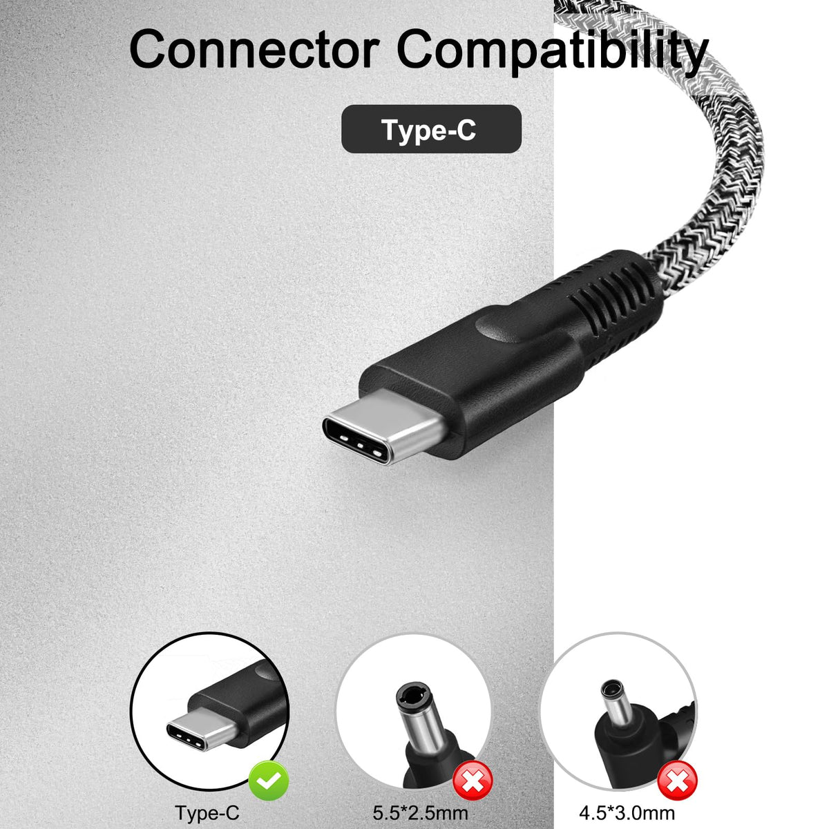 JUYOON charger next to smartphone for size comparison, compact portability benefit