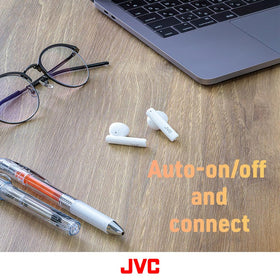 JVC 30-hour playback from the charging case for extended listening sessions