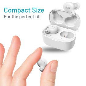 JVC compact charging case adds up to 28 hours of playback.