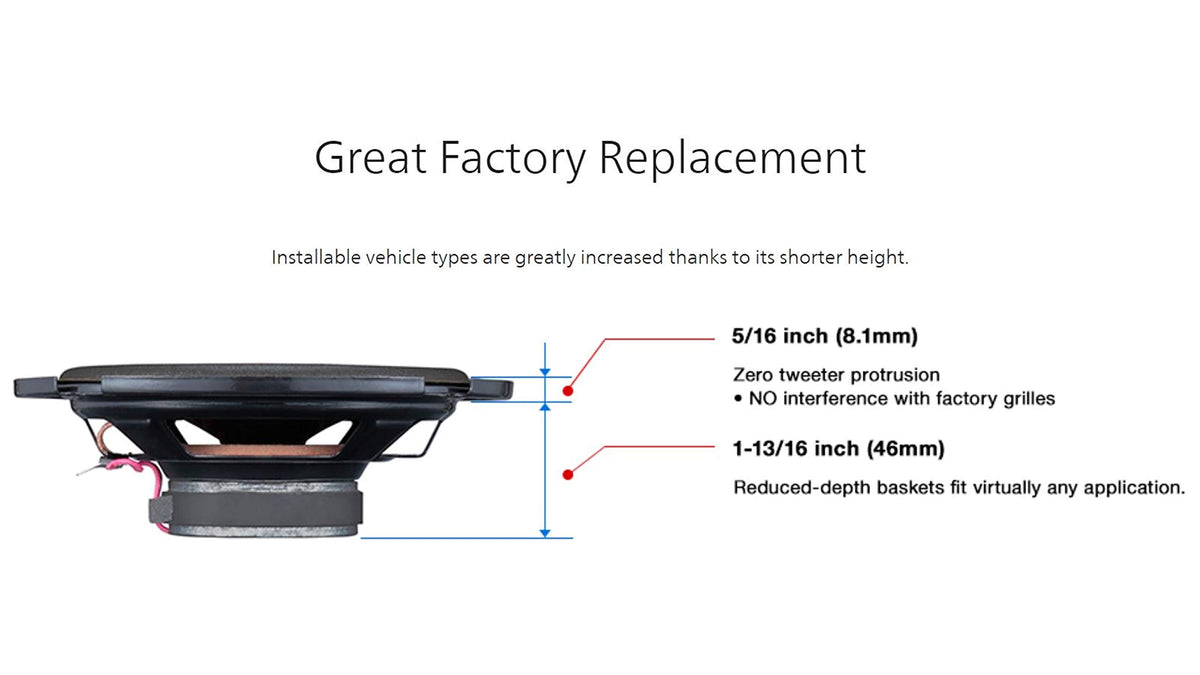 JVC CS-DF620 installed in car door demonstrating upgraded sound and fit
