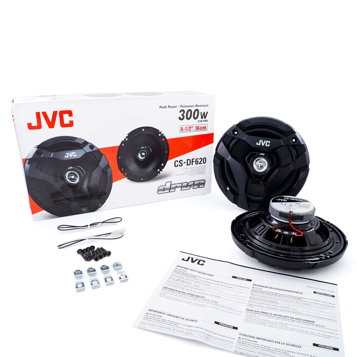 JVC CS-DF620 box label with specs to confirm compatibility and features