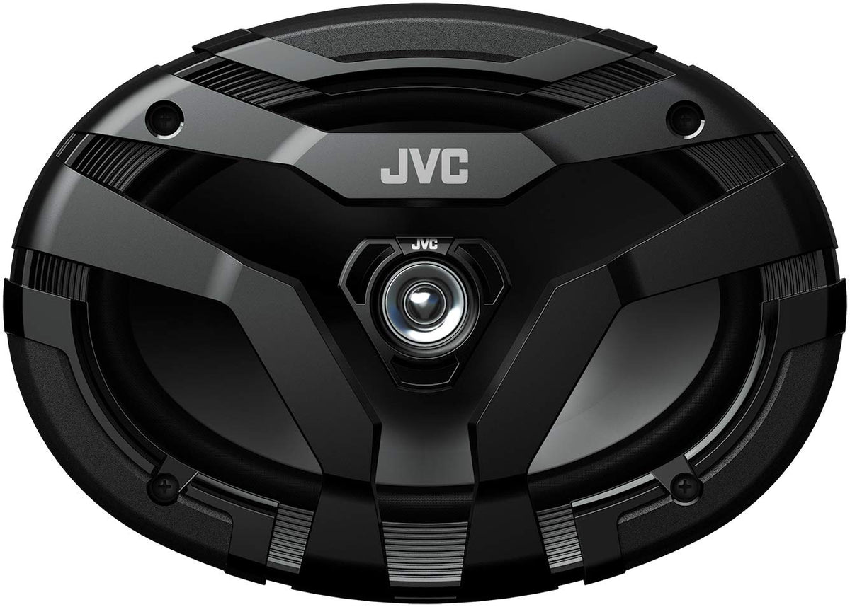 JVC cone close-up highlighting durable materials and improved bass response