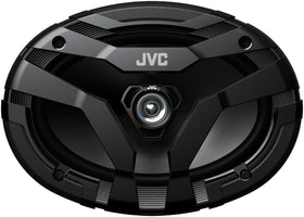 JVC cone close-up highlighting durable materials and improved bass response