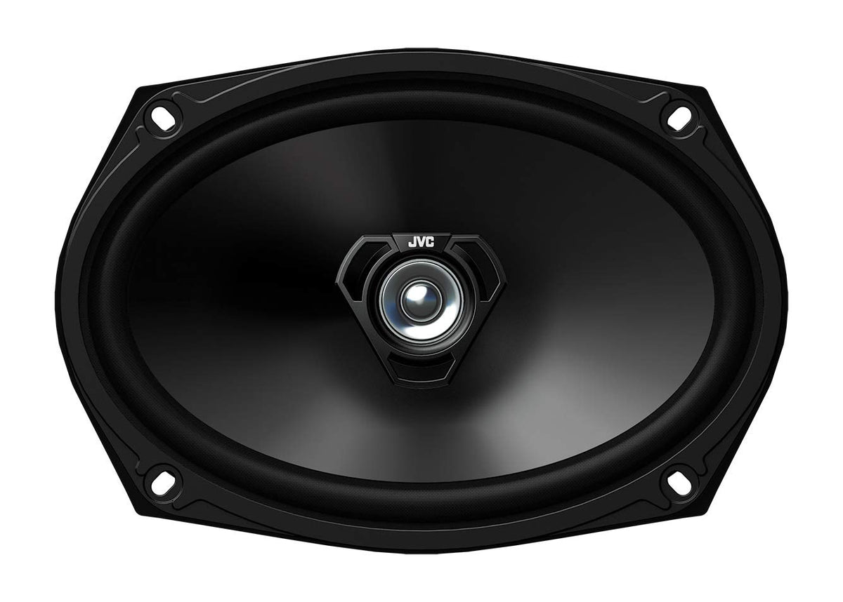 JVC tweeter and mounting detail delivering clearer vocals and highs