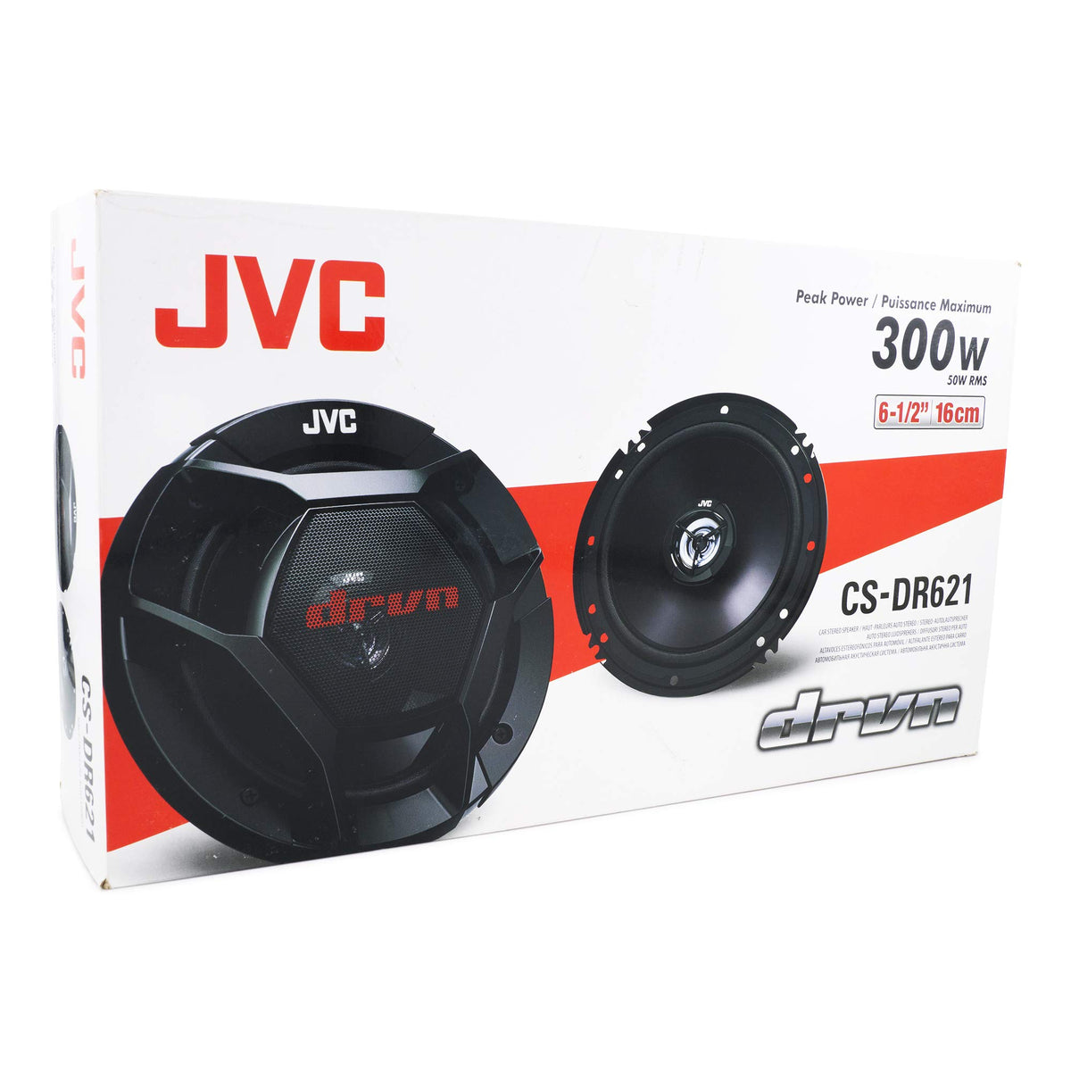 JVC CS-DR621 grills and mount template packaged for easy installation