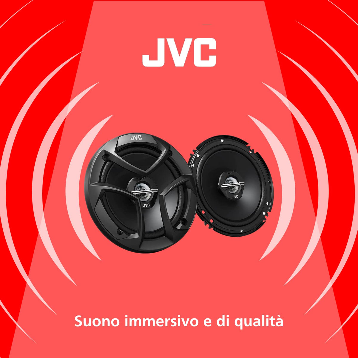 JVC CS-J620 mica cone close-up highlighting stiffness for clearer midrange