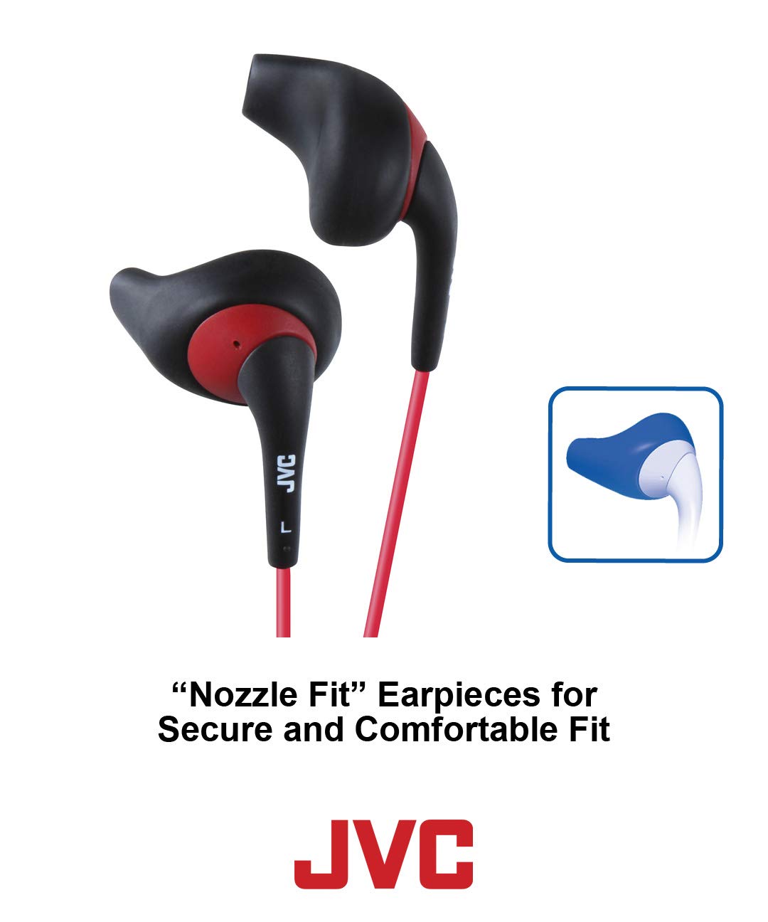 JVC inline mic and remote detail for hands-free calls and easy control