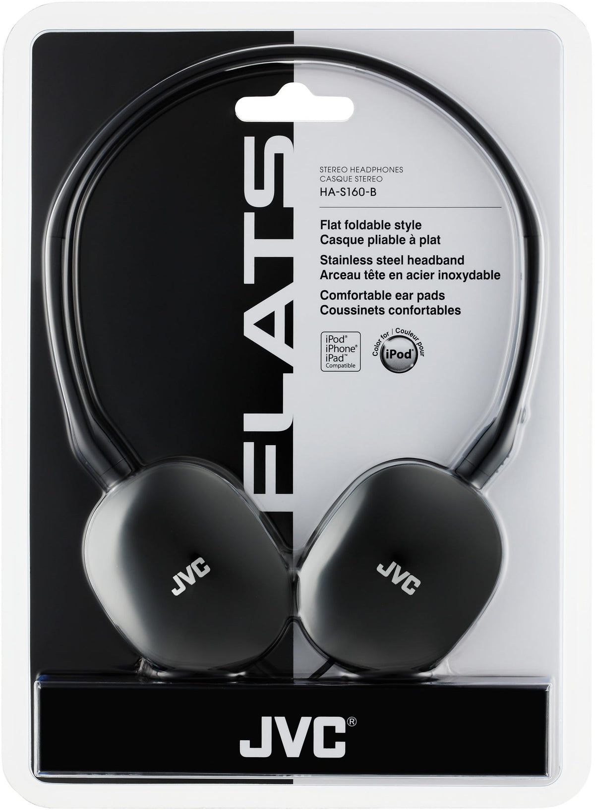 JVC Flats lightweight portable design supports easy travel and quick storage