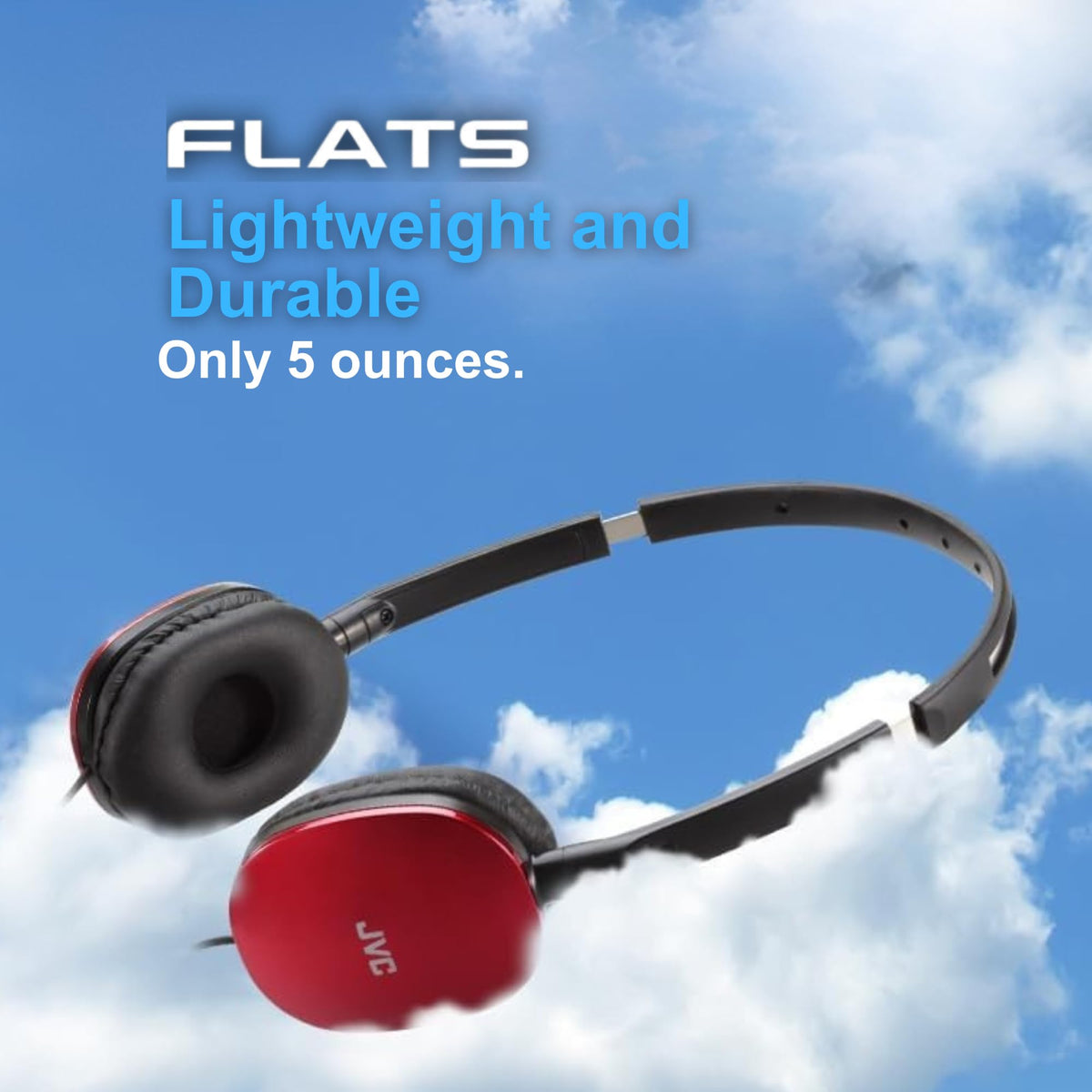 JVC Flats On-Ear headphones in six colors for personal style matching