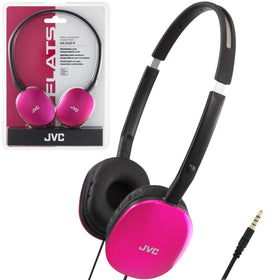 JVC Flats on-Ear Headphones foldable design for easy travel.