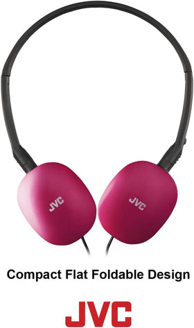 JVC Flats on-Ear Headphones soft ear-pads for extended comfort.