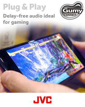 JVC Gumy Connect internal DAC highlighting noise reduction.
