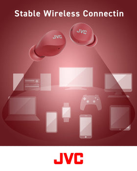 JVC Gumy Mini delivers up to 23 hours total playback with the included charging case.