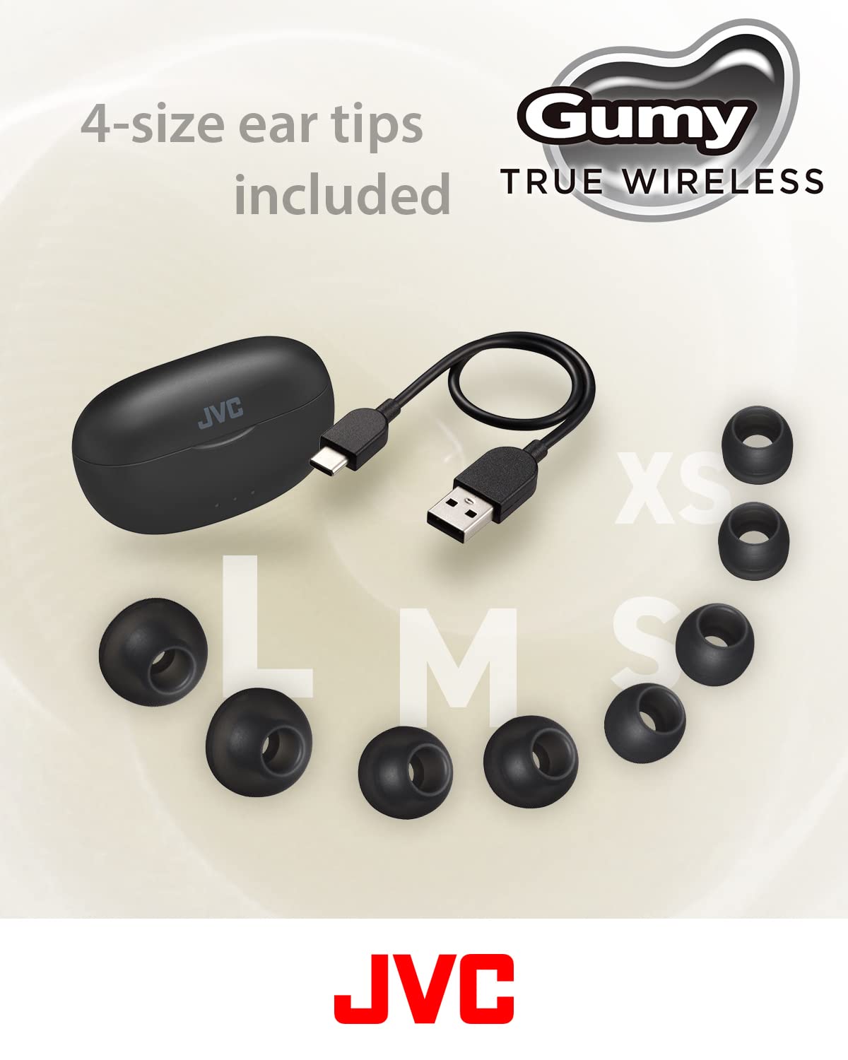JVC Gumy Mini provides up to 24 hours total playback with the case