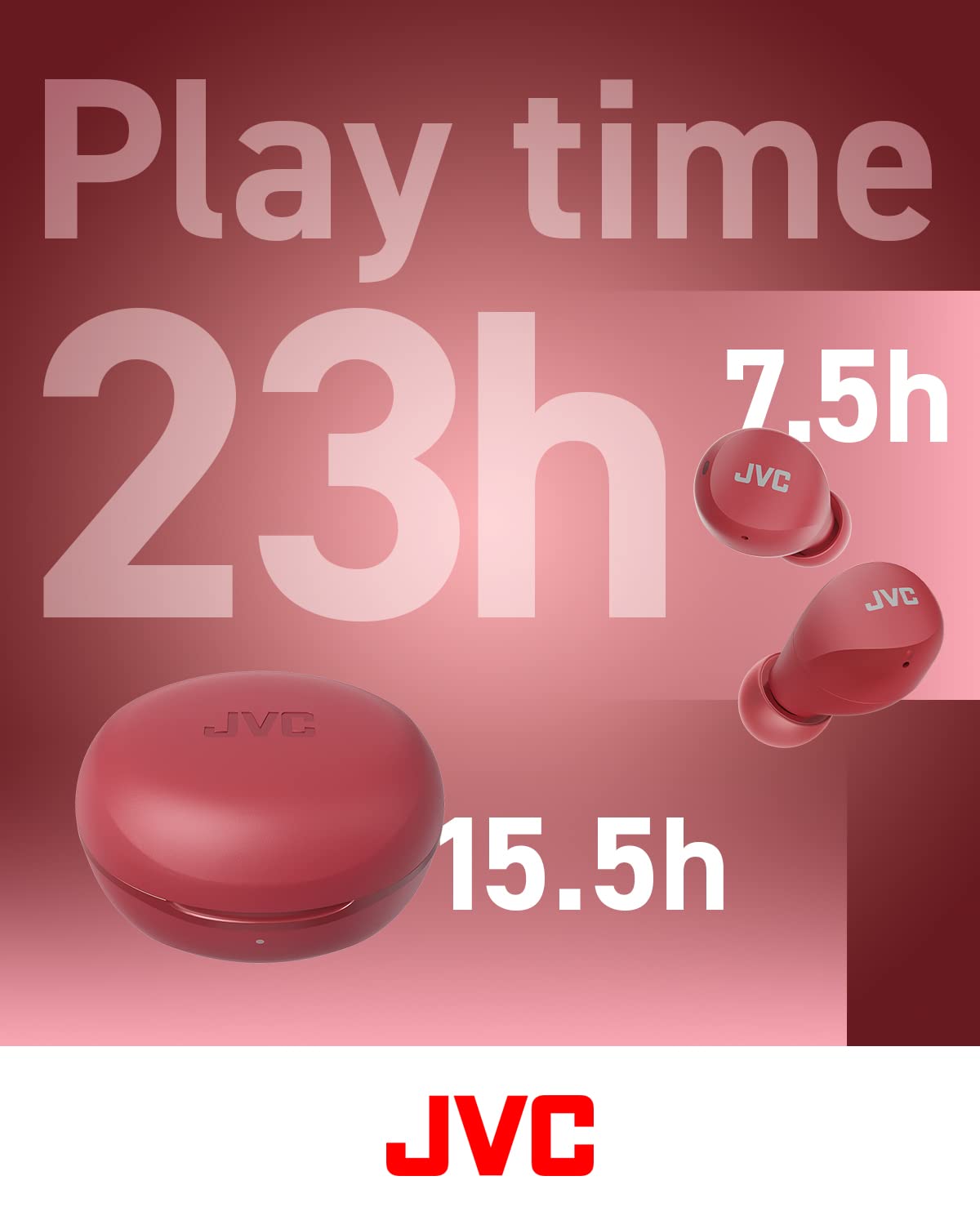 JVC Gumy Mini Bluetooth 5.1 provides a dependable wireless connection on the move.