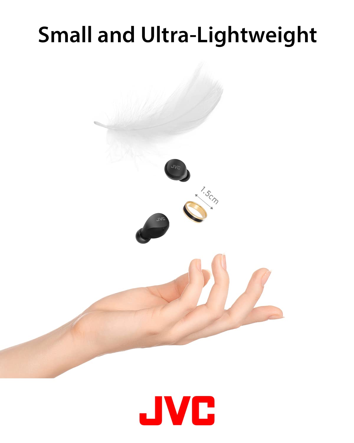 JVC Gumy Mini touch controls for hands-free operation