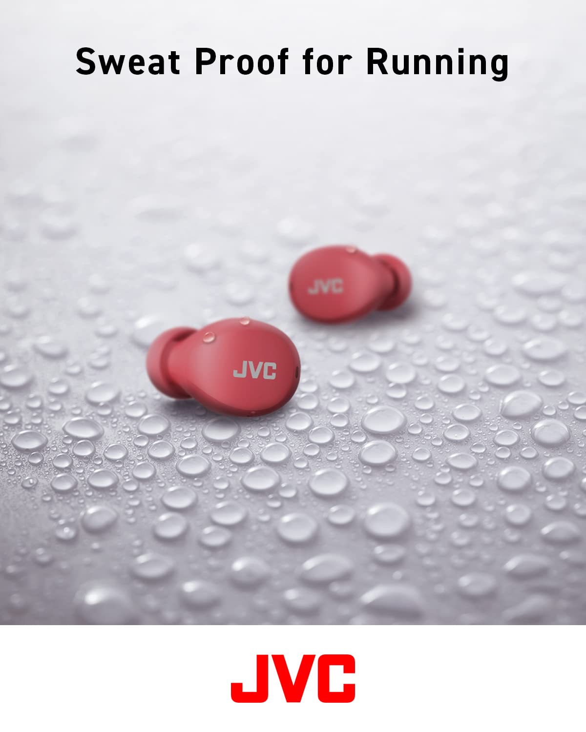 JVC Gumy Mini in red design adds a colorful, stylish touch to your audio.