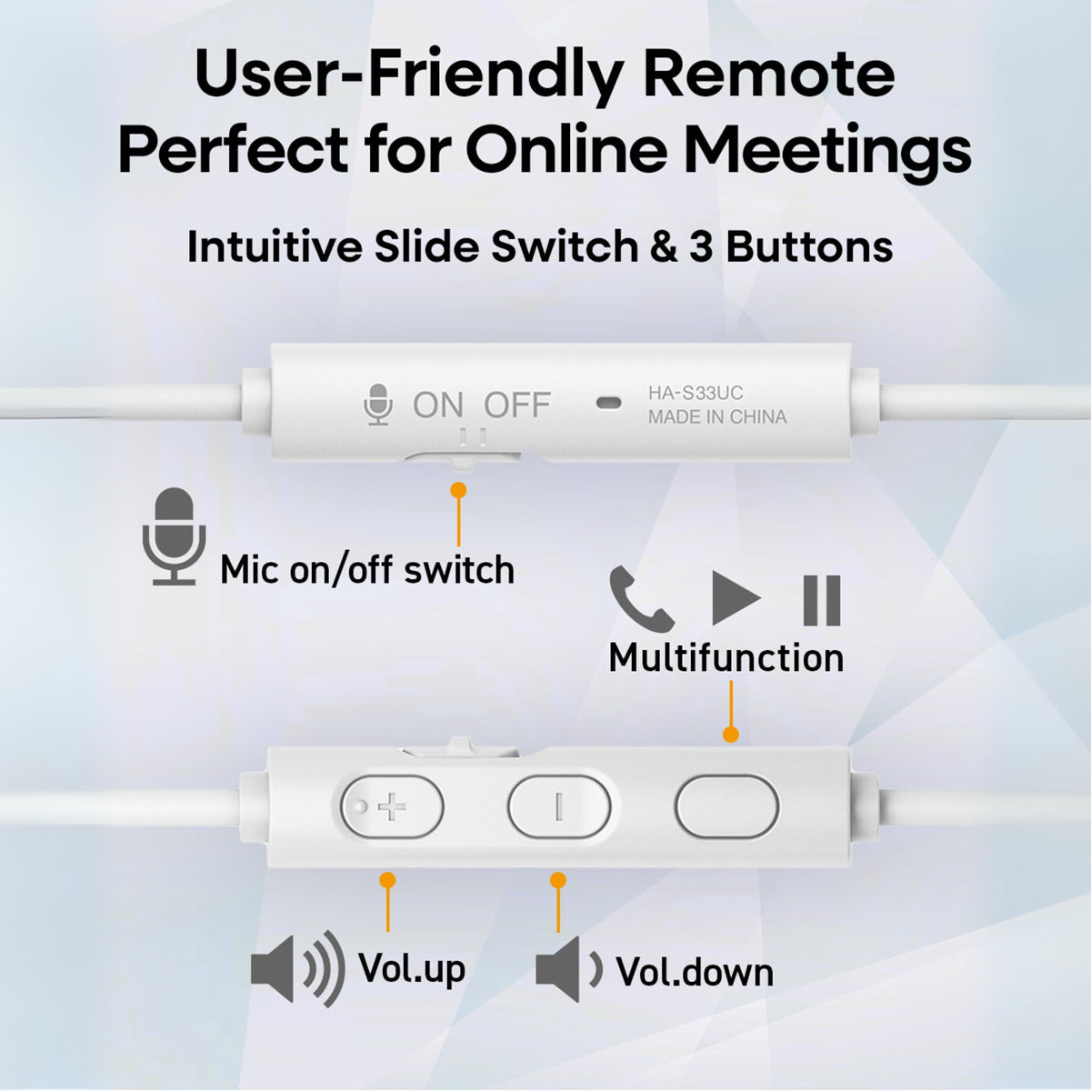 JVC single-sided tangle-free cable with USB-C plug for instant connection