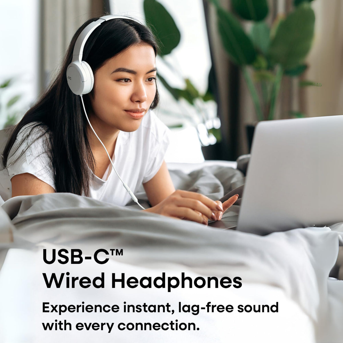 JVC folded compact headphones highlighting portability and travel ease