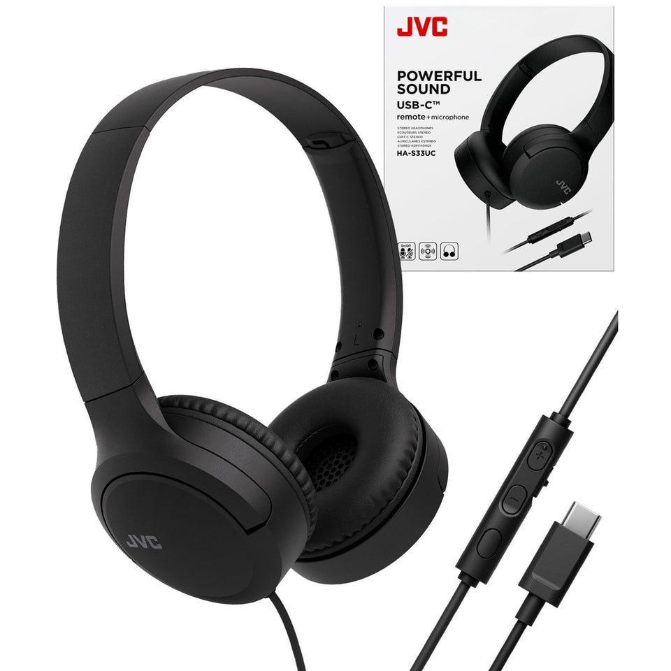 JVC HA-S33UC folded design for travel and storage.