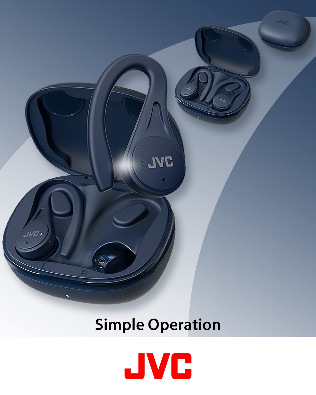 JVC HAEC25TB lifestyle running outdoors showing water-resistant protection