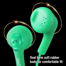 JVC HAF160P Gumy Ear Buds Pink, in-ear fit, snug and comfortable during workouts.
