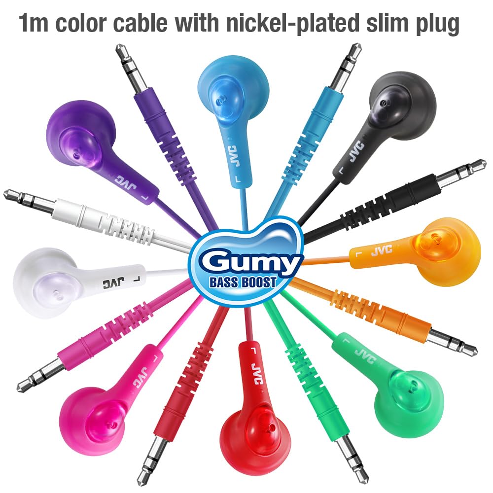 JVC HAF160P Gumy Ear Buds Pink, lifestyle scene, ideal for on-the-go listening.