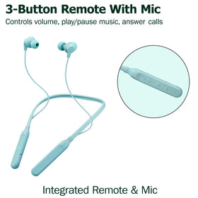 JVC HAFX41WB three-button remote and mic for hands-free control